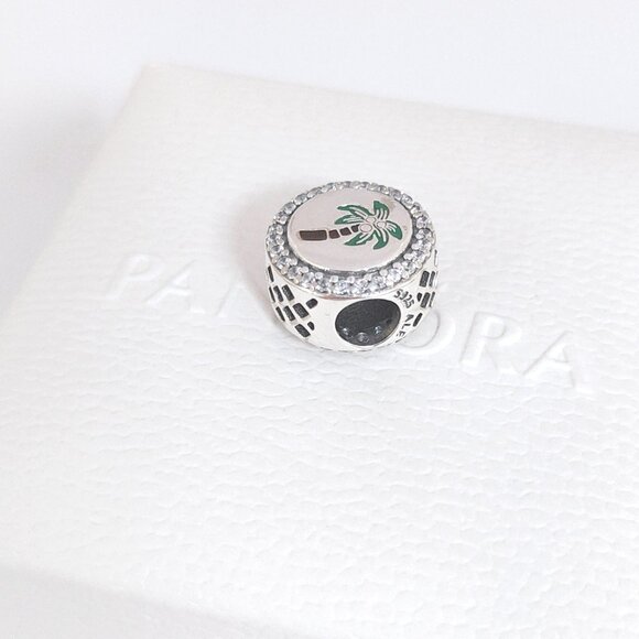 Pandora Palm Tree Coconuts Charm Bead S925 Silver with box - Picture 5 of 9